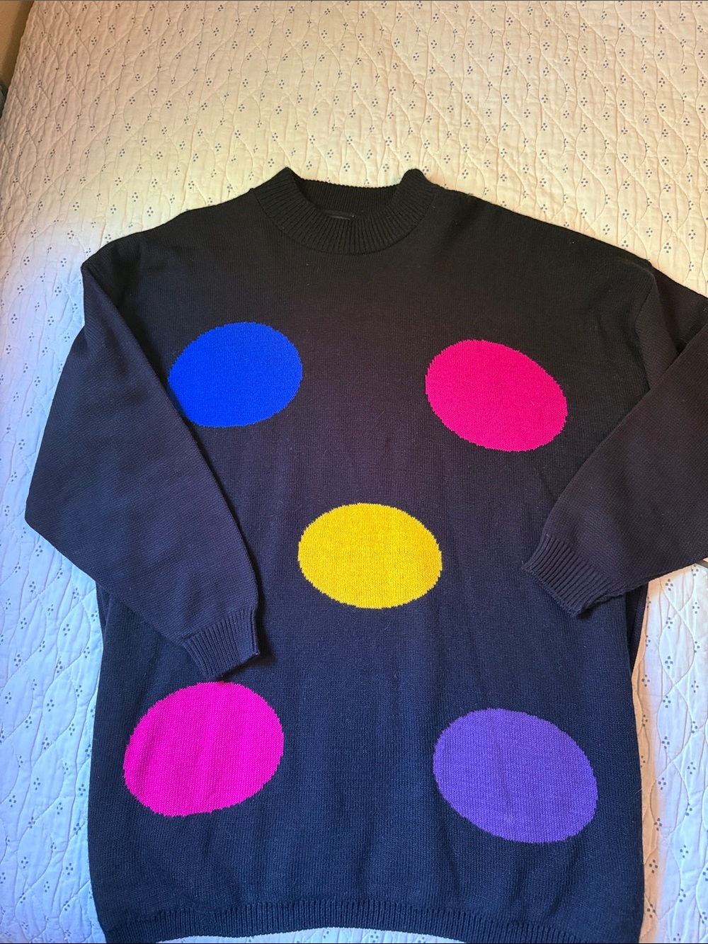 Vintage Headliners Color Block Knit Womens Plus Size Sweater l Pullover